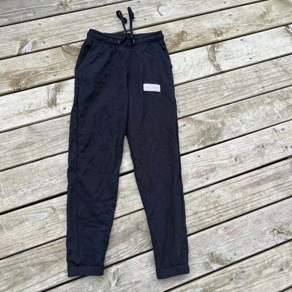ASOS men’s collusion relaxed joggers sweat pants in black acid wash XXS
